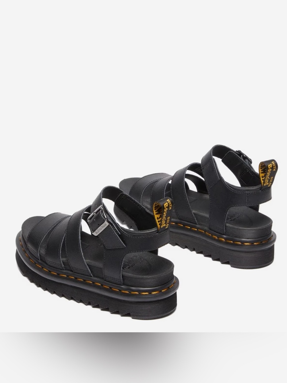 Dr. Martens Black Platform Gladiator Sandals. Size 7 but they fit 8.5, EU 38 - Picture 5 of 15